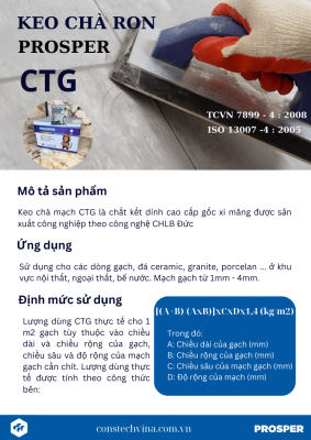 datasheet keo miết mạch Prosper CTG